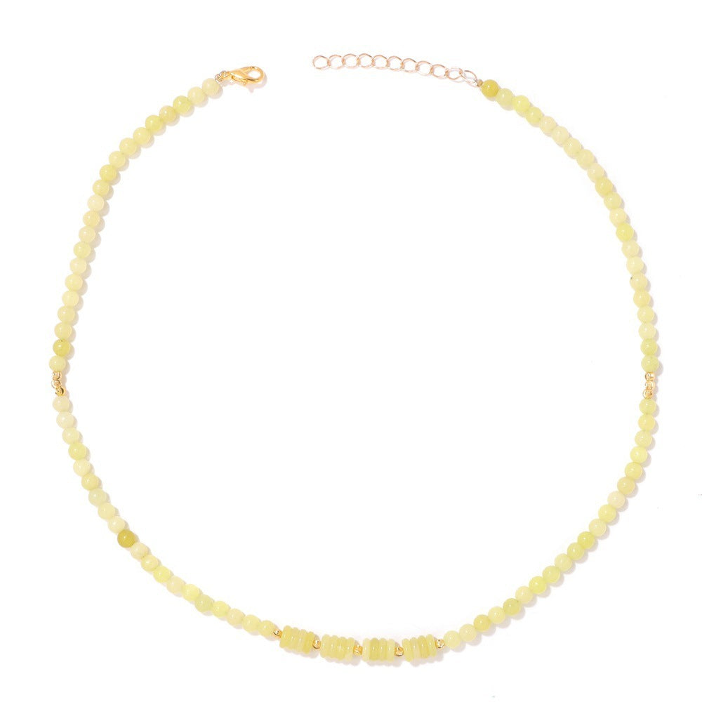 Modern Radiance – Geometric Crystal Clavicle Necklac - WildSteam Wellness