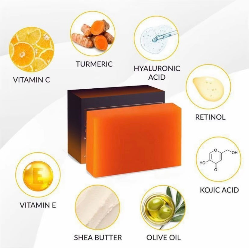 GlowFusion™ Kojic & Turmeric Soap – Brighten, Smooth & Restore - WildSteam Wellness