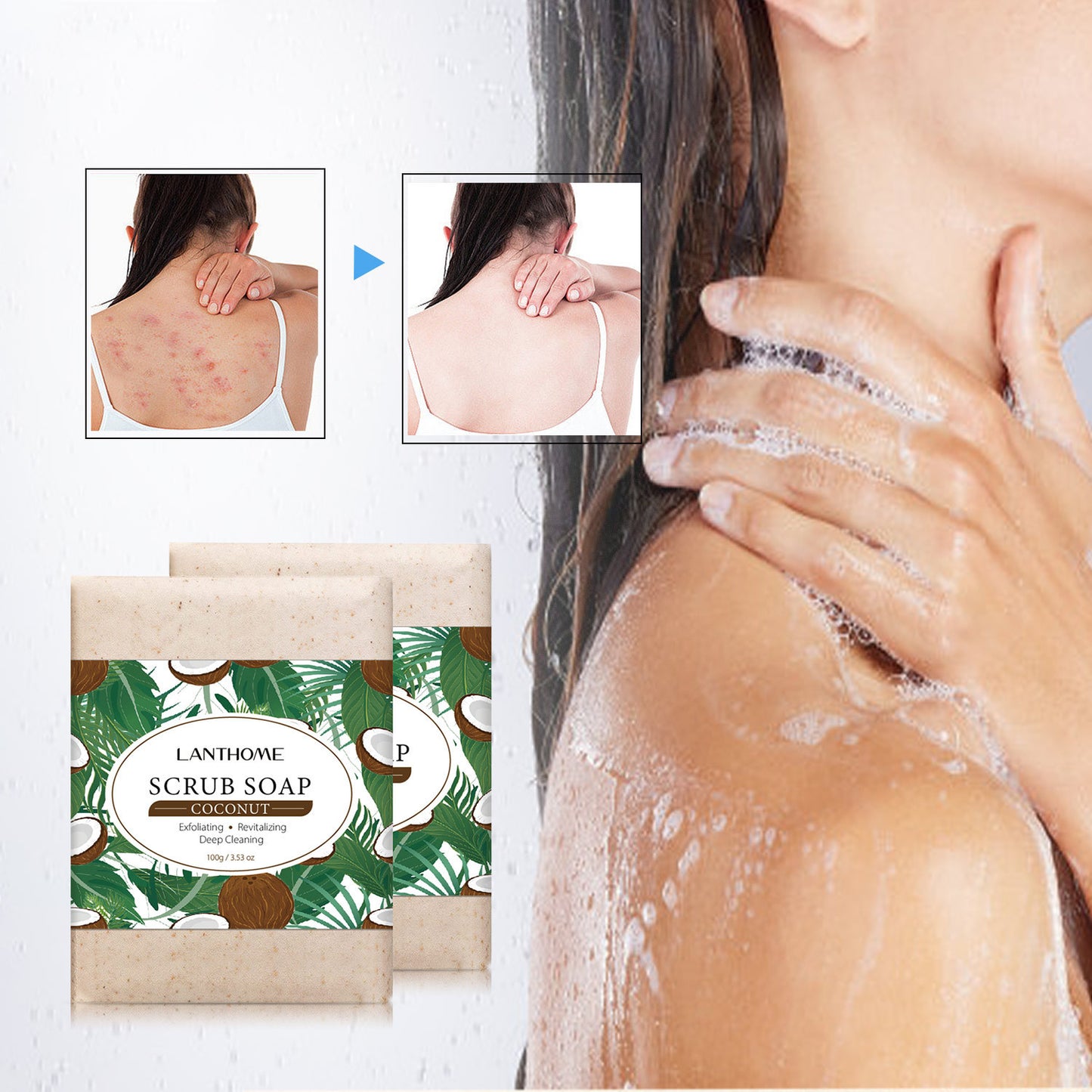 Facial & Body Scrub Soap – Refreshing Cleanse with Essential Oils - WildSteam Wellness