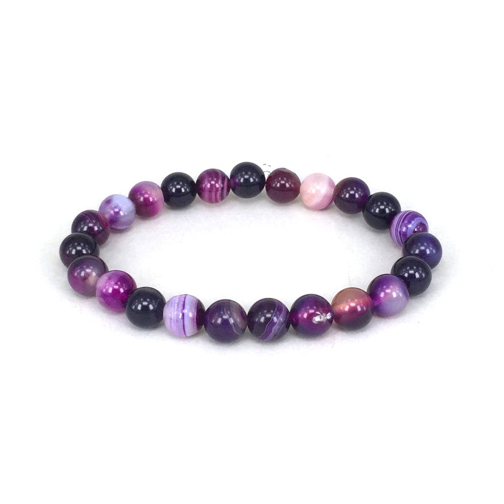 Bracelet En Pierre Naturelle Violet Pour Femme - WildSteam Wellness