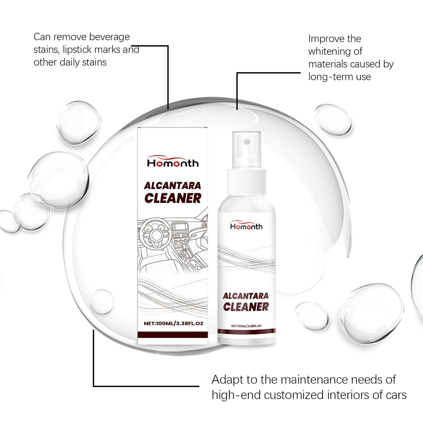 Car Interior Cleaning Care Spray Leather Light - WildSteam Wellness