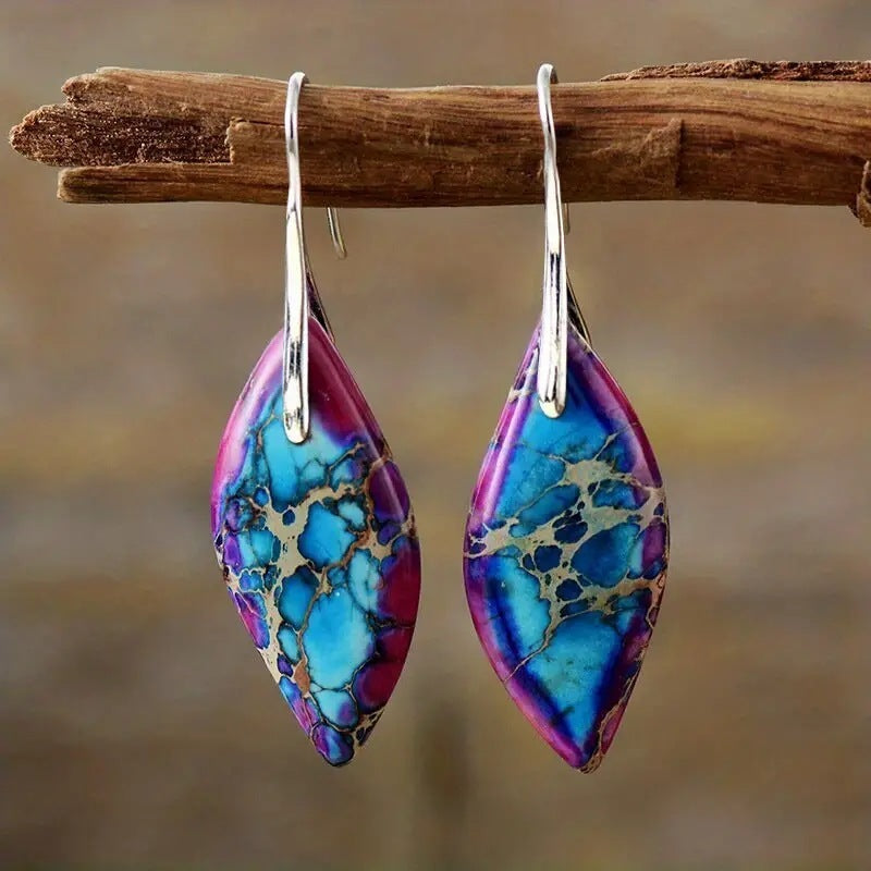 Elegance Reimagined – Court-Style Gemstone Earrings - WildSteam Wellness