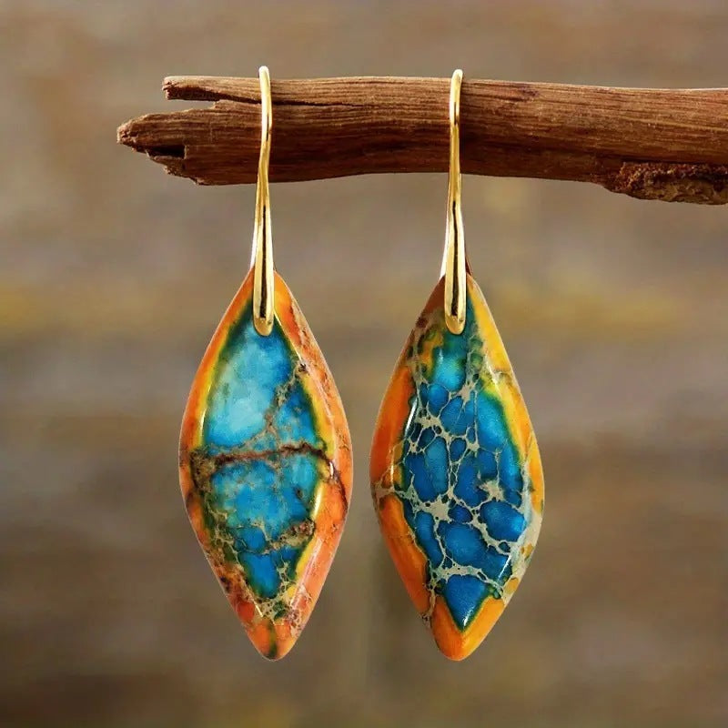 Elegance Reimagined – Court-Style Gemstone Earrings - WildSteam Wellness