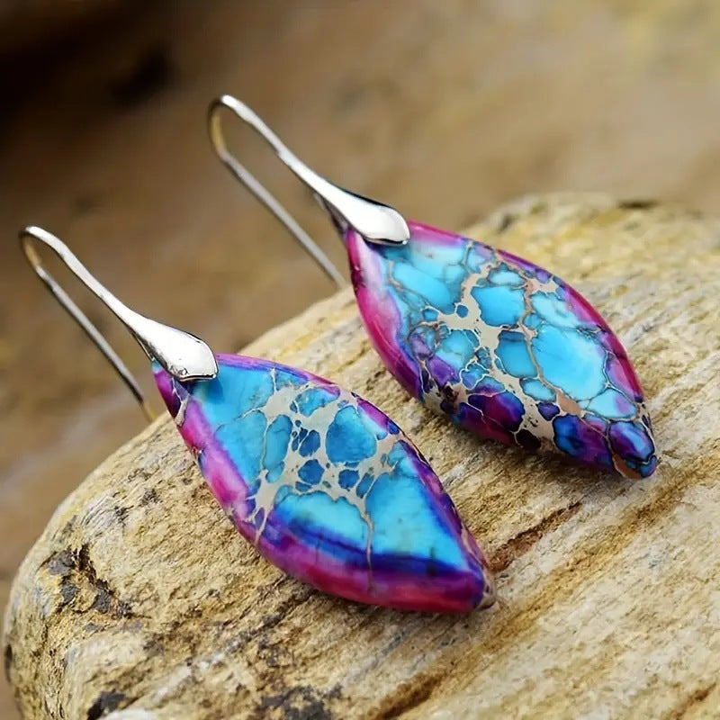 Elegance Reimagined – Court-Style Gemstone Earrings - WildSteam Wellness