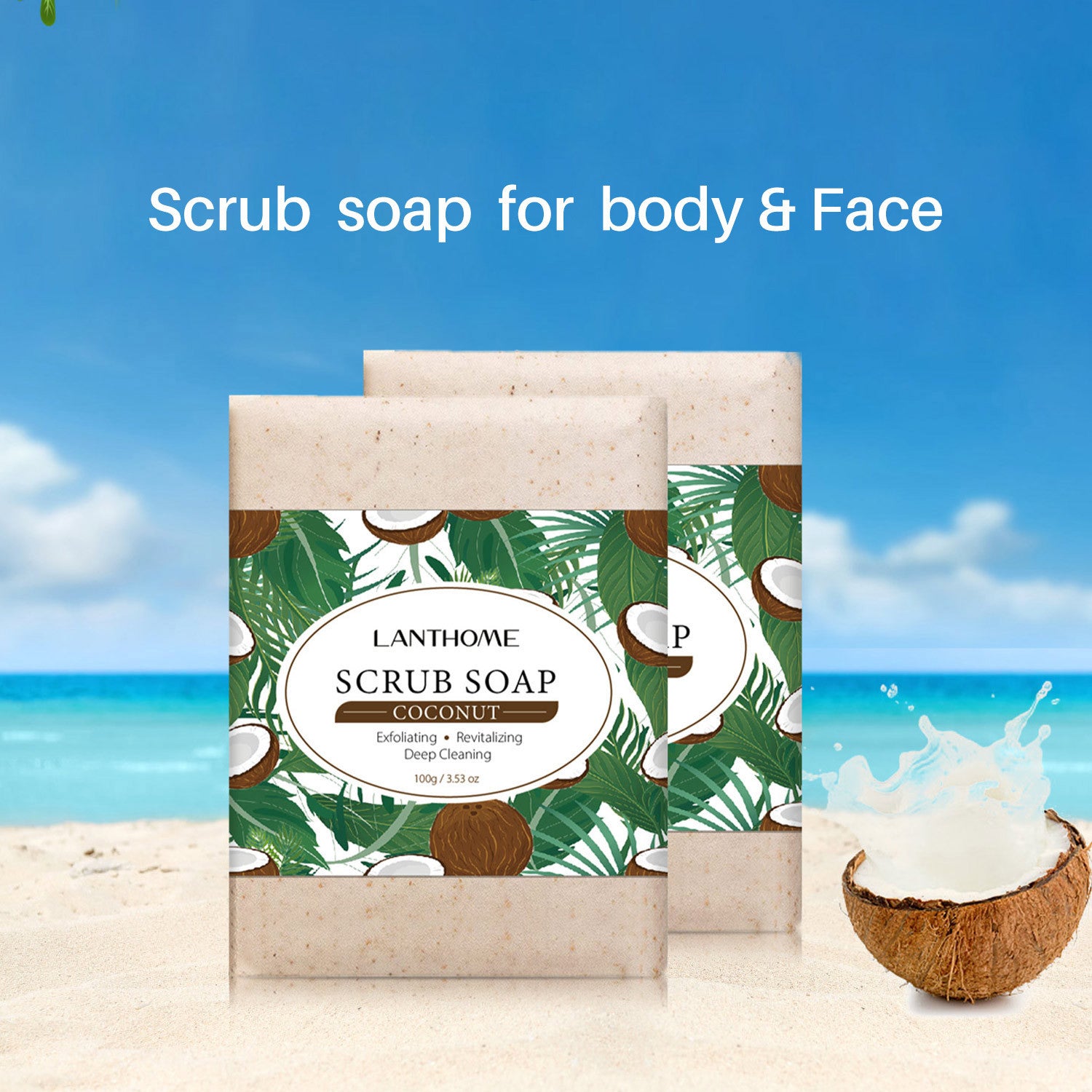 Facial & Body Scrub Soap – Refreshing Cleanse with Essential Oils - WildSteam Wellness