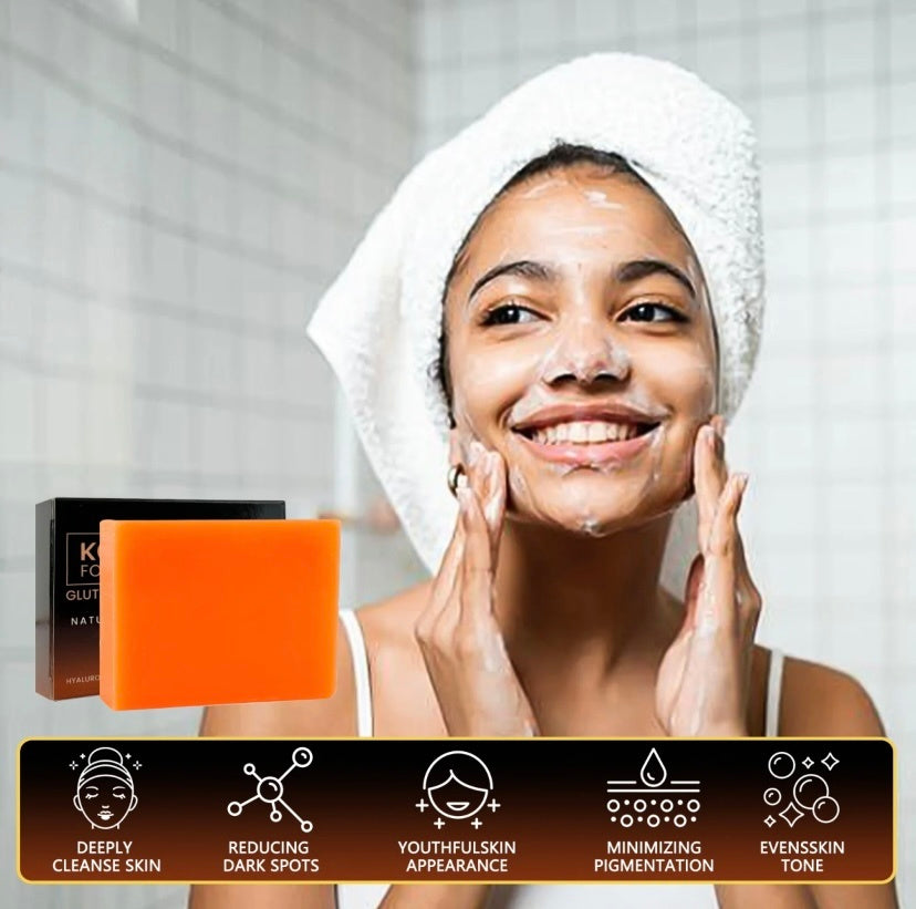 GlowFusion™ Kojic & Turmeric Soap – Brighten, Smooth & Restore - WildSteam Wellness