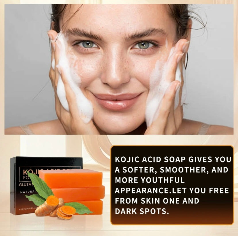 GlowFusion™ Kojic & Turmeric Soap – Brighten, Smooth & Restore - WildSteam Wellness