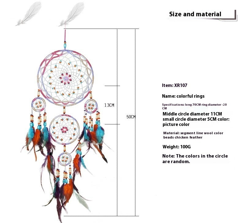 Nordic Feather Dreamcatcher – Handcrafted Harmony for Your Home - WildSteam Wellness