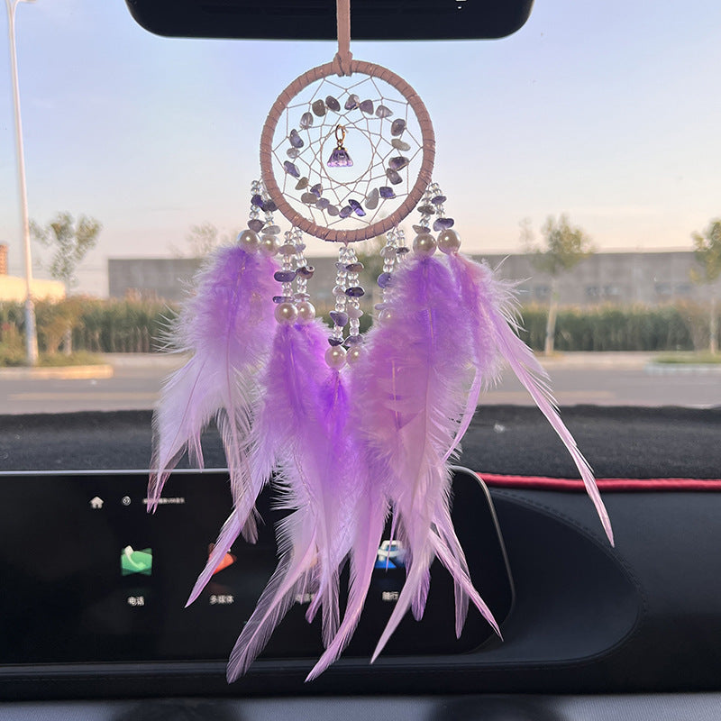 Crystal Car Dreamcatcher – Hang Peace &amp; Protection Wherever You Go - WildSteam Wellness