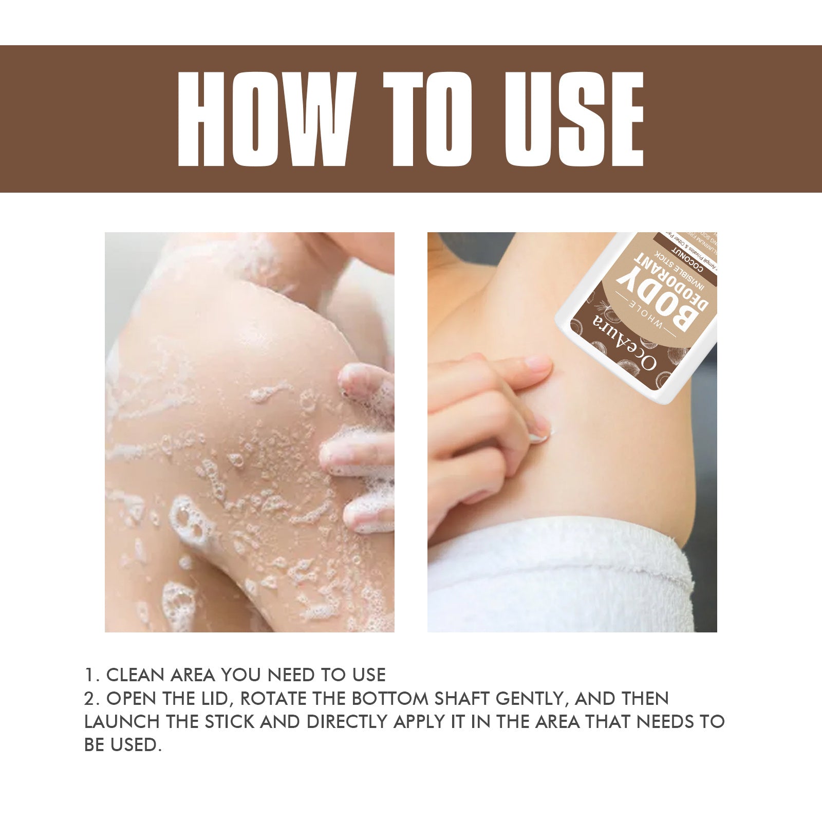 CocoFresh™ Deodorant Stick – Stay Soft, Smell Fresh, Feel Clean - WildSteam Wellness