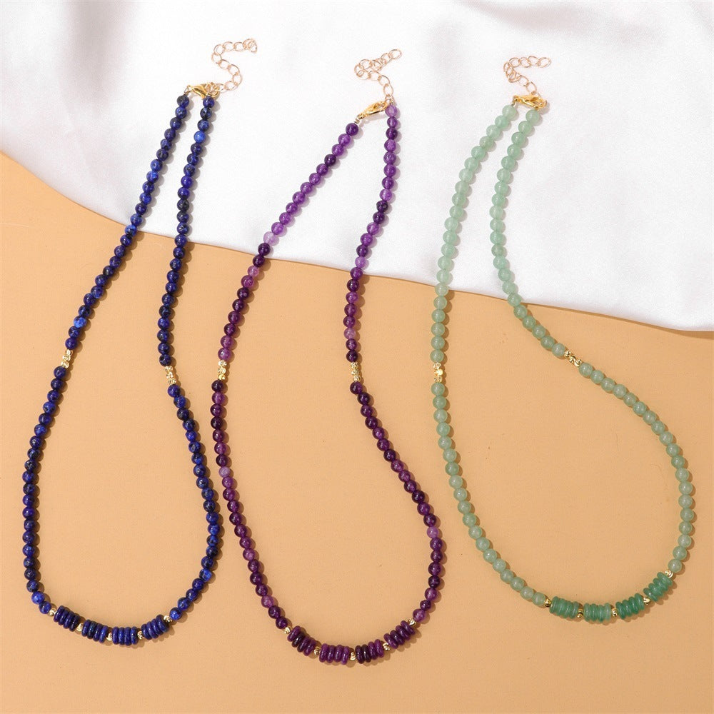Modern Radiance – Geometric Crystal Clavicle Necklac - WildSteam Wellness