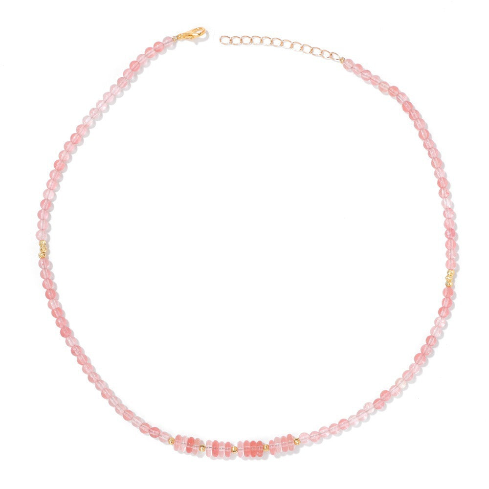 Modern Radiance – Geometric Crystal Clavicle Necklac - WildSteam Wellness