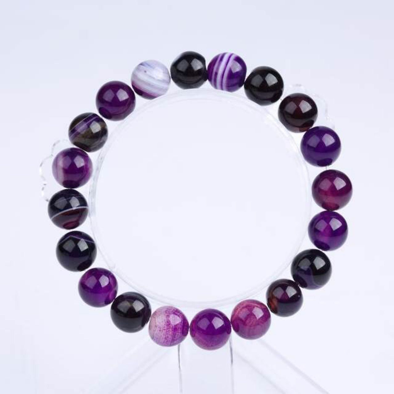 Bracelet En Pierre Naturelle Violet Pour Femme - WildSteam Wellness