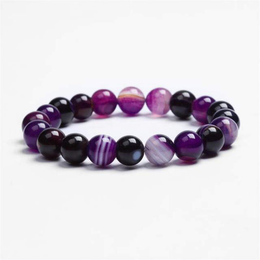 Bracelet En Pierre Naturelle Violet Pour Femme - WildSteam Wellness