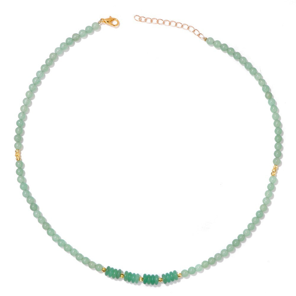 Modern Radiance – Geometric Crystal Clavicle Necklac - WildSteam Wellness