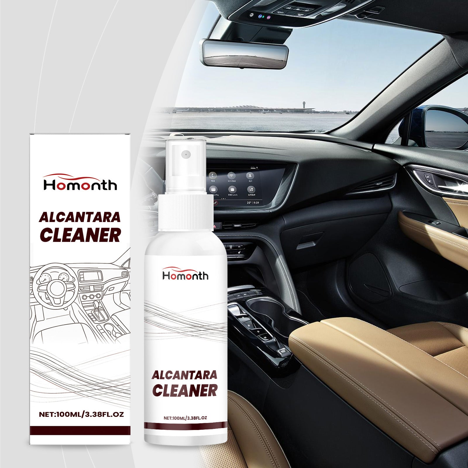 Car Interior Cleaning Care Spray Leather Light - WildSteam Wellness