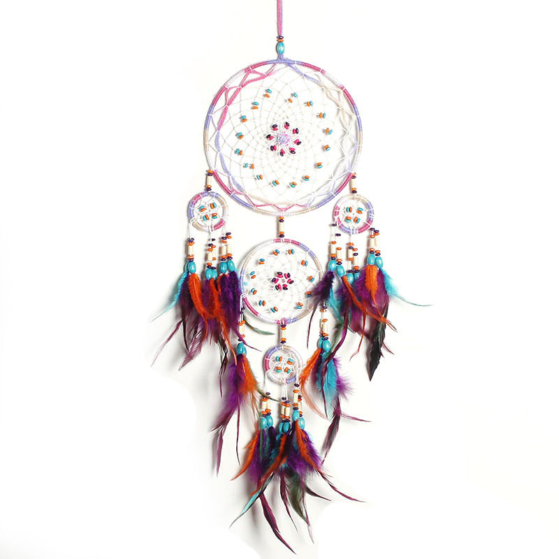 Nordic Feather Dreamcatcher – Handcrafted Harmony for Your Home - WildSteam Wellness