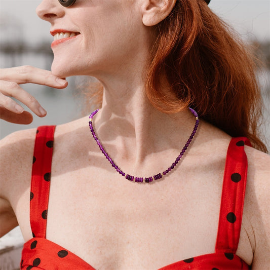 Modern Radiance – Geometric Crystal Clavicle Necklac - WildSteam Wellness