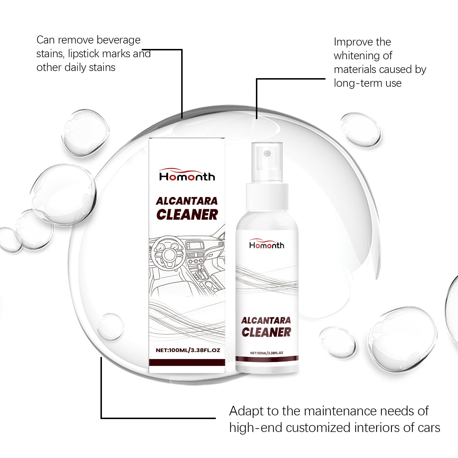 Car Interior Cleaning Care Spray Leather Light - WildSteam Wellness
