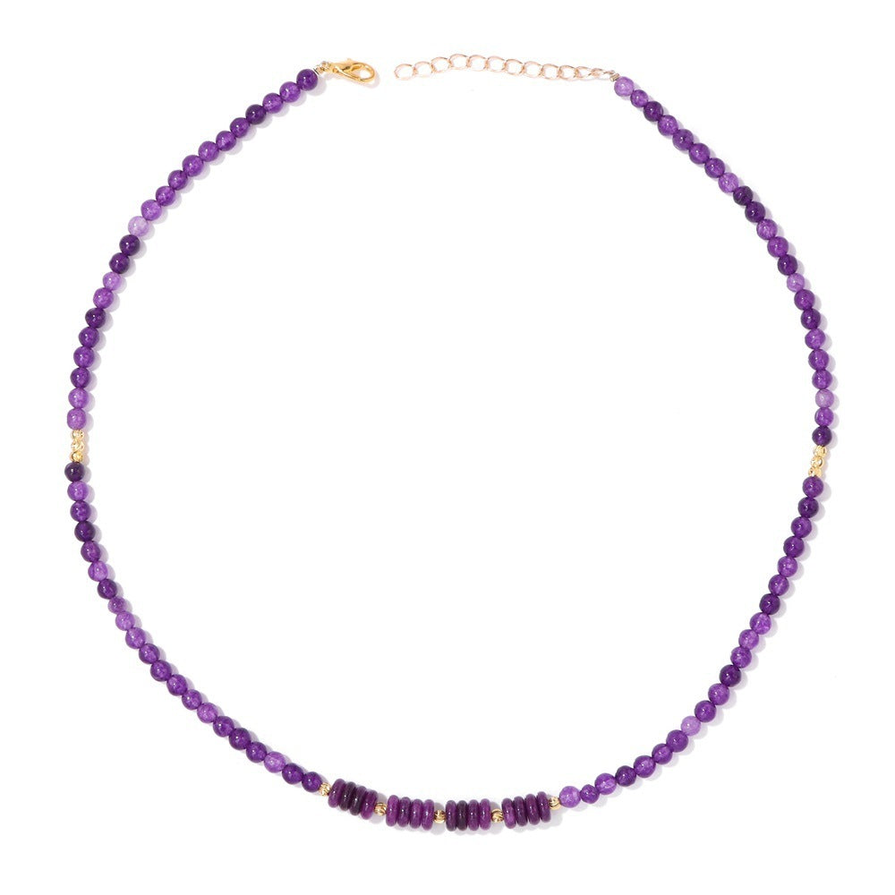 Modern Radiance – Geometric Crystal Clavicle Necklac - WildSteam Wellness