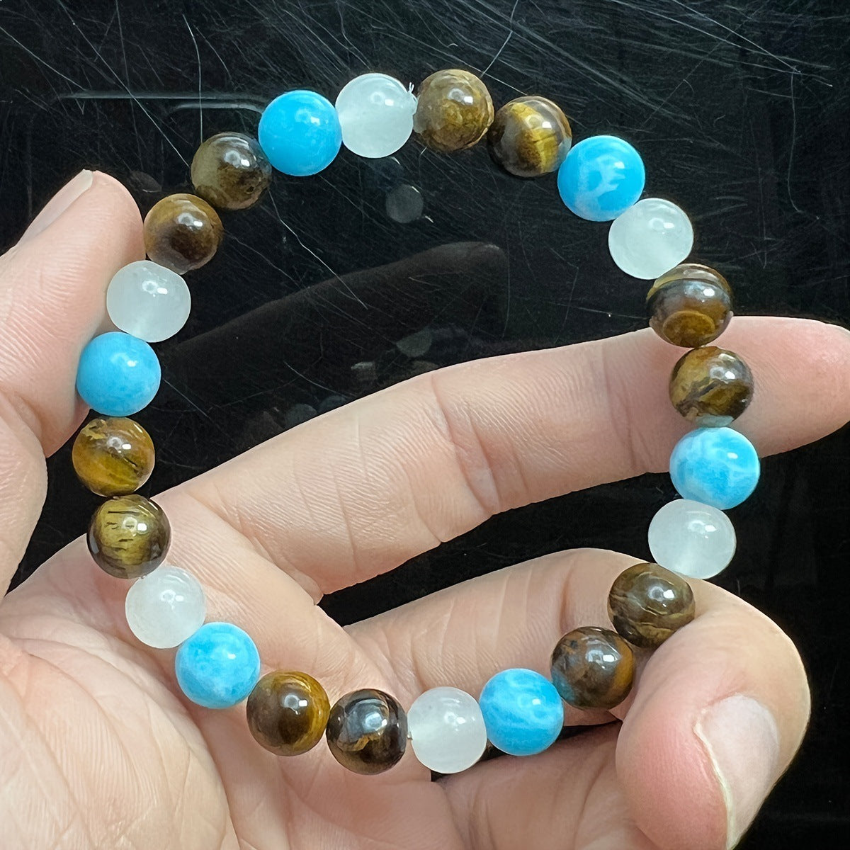 Versatile Tiger Eye Stone Men's Beaded Bracelet - WildSteam Wellness