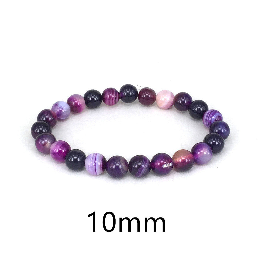 Bracelet En Pierre Naturelle Violet Pour Femme - WildSteam Wellness